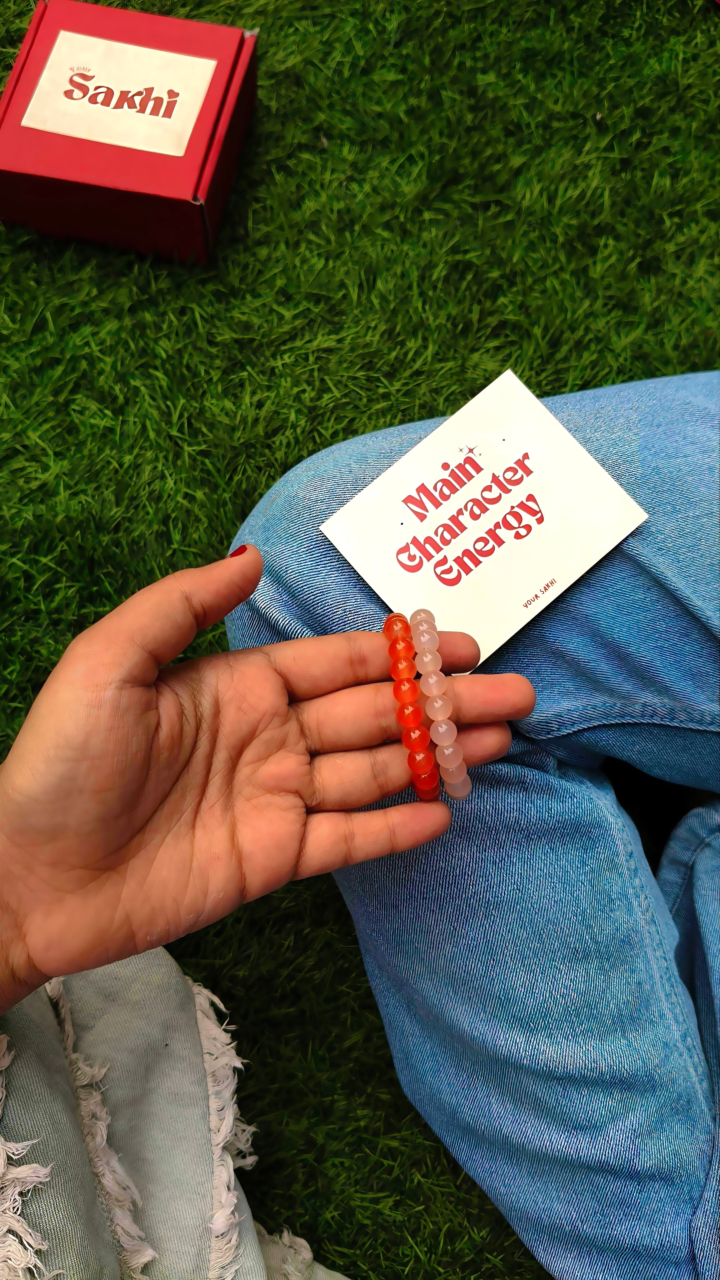 Peach Beaded Bracelets